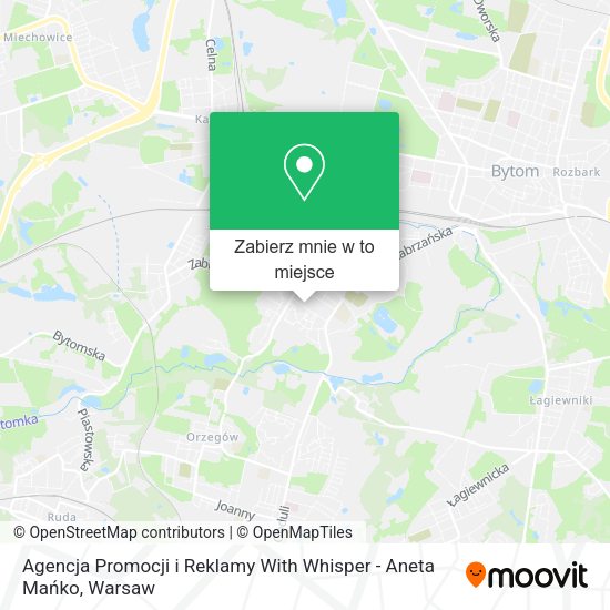 Mapa Agencja Promocji i Reklamy With Whisper - Aneta Mańko