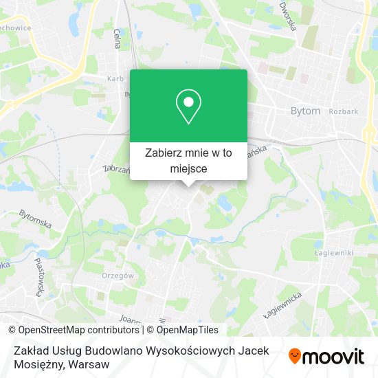 Mapa Zakład Usług Budowlano Wysokościowych Jacek Mosiężny