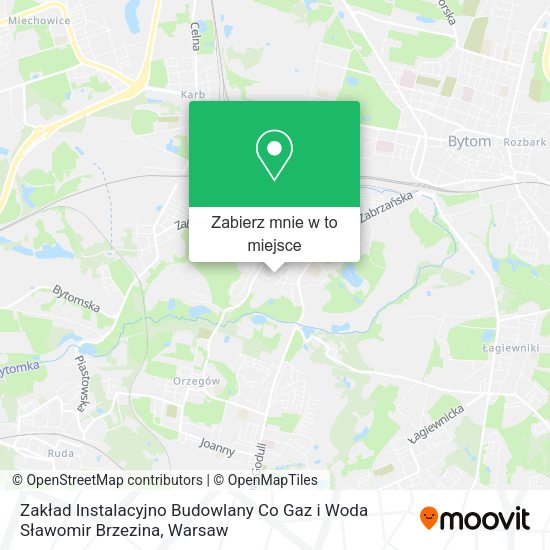 Mapa Zakład Instalacyjno Budowlany Co Gaz i Woda Sławomir Brzezina