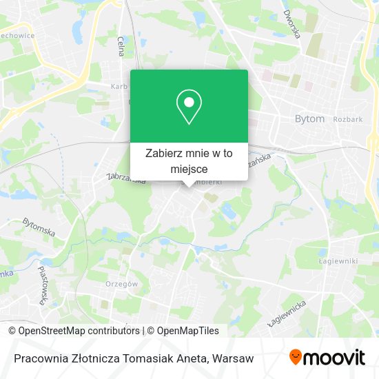 Mapa Pracownia Złotnicza Tomasiak Aneta