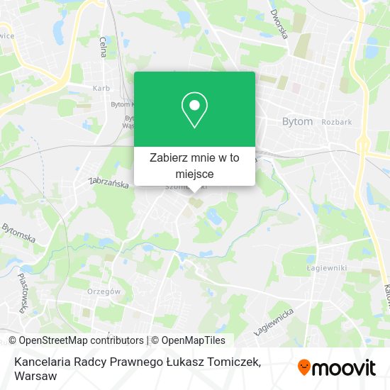 Mapa Kancelaria Radcy Prawnego Łukasz Tomiczek