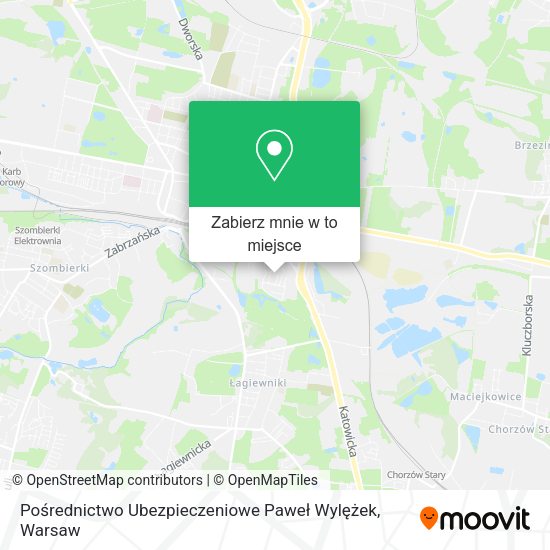 Mapa Pośrednictwo Ubezpieczeniowe Paweł Wylężek