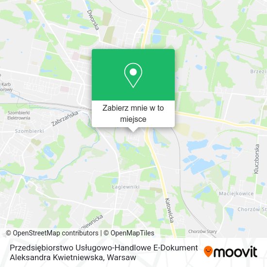 Mapa Przedsiębiorstwo Usługowo-Handlowe E-Dokument Aleksandra Kwietniewska