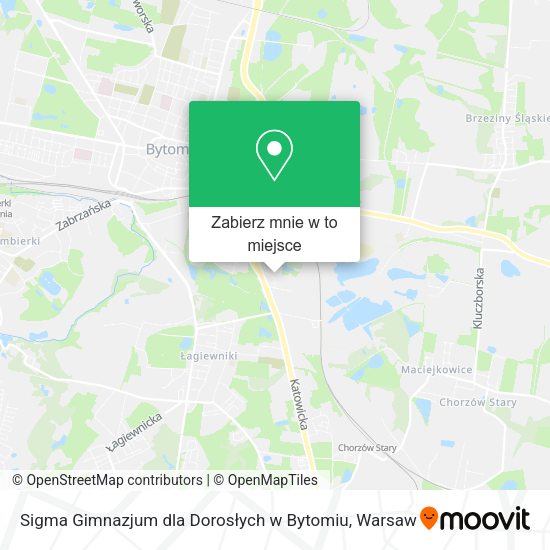 Mapa Sigma Gimnazjum dla Dorosłych w Bytomiu