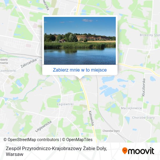 Mapa Zespół Przyrodniczo-Krajobrazowy Żabie Doły