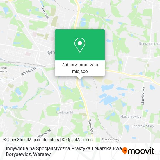 Mapa Indywidualna Specjalistyczna Praktyka Lekarska Ewa Borysewicz