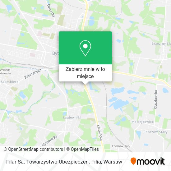 Mapa Filar Sa. Towarzystwo Ubezpieczen. Filia