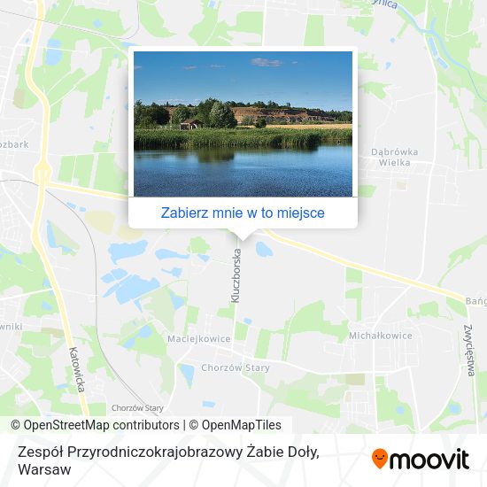 Mapa Zespół Przyrodniczokrajobrazowy Żabie Doły