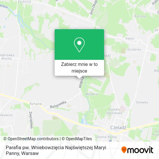 Mapa Parafia pw. Wniebowzięcia Najświętszej Maryi Panny