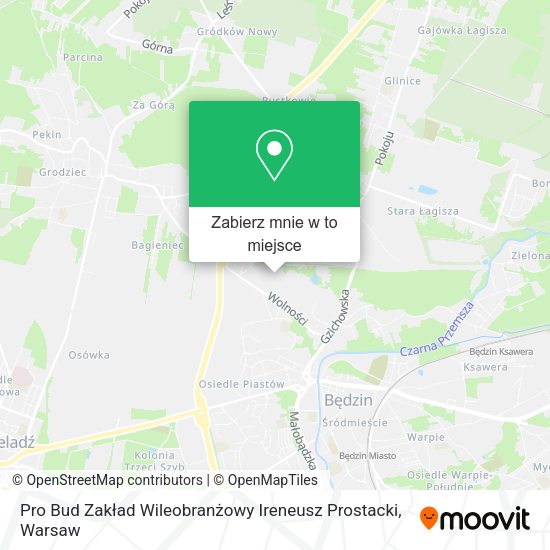 Mapa Pro Bud Zakład Wileobranżowy Ireneusz Prostacki