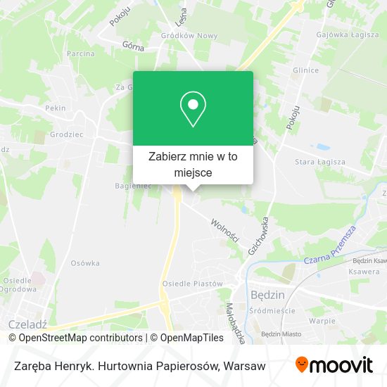 Mapa Zaręba Henryk. Hurtownia Papierosów