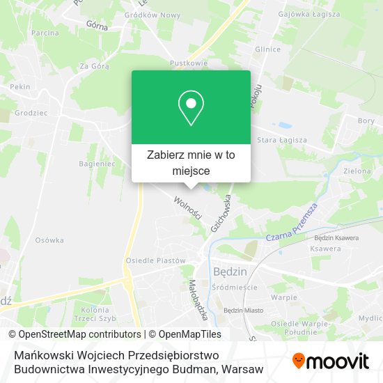 Mapa Mańkowski Wojciech Przedsiębiorstwo Budownictwa Inwestycyjnego Budman