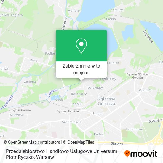 Mapa Przedsiębiorstwo Handlowo Usługowe Universum Piotr Ryczko