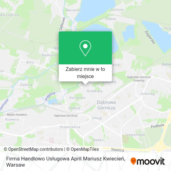 Mapa Firma Handlowo Usługowa April Mariusz Kwiecień