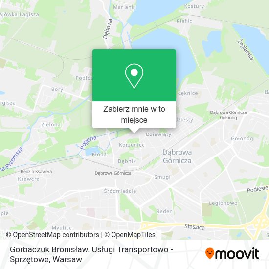 Mapa Gorbaczuk Bronisław. Usługi Transportowo - Sprzętowe