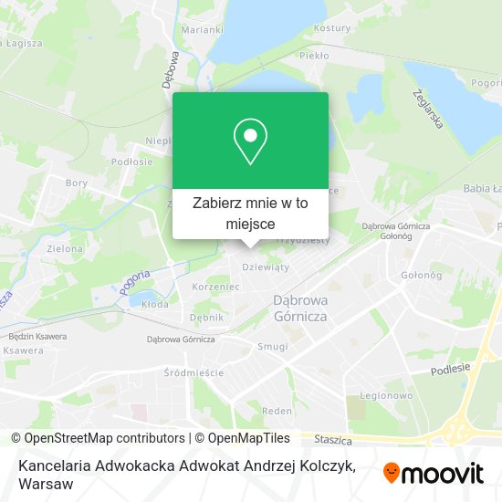 Mapa Kancelaria Adwokacka Adwokat Andrzej Kolczyk