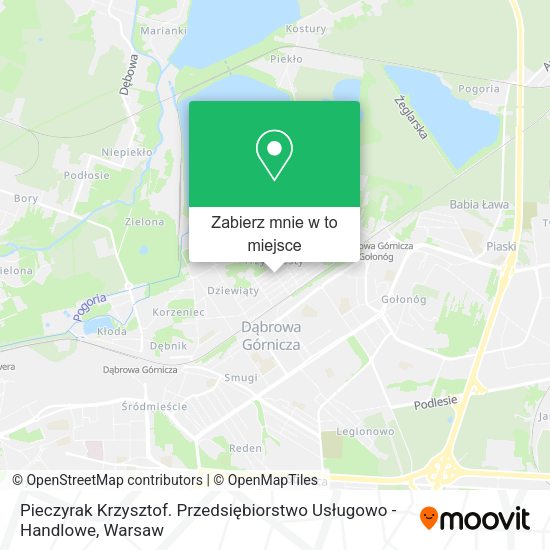 Mapa Pieczyrak Krzysztof. Przedsiębiorstwo Usługowo - Handlowe