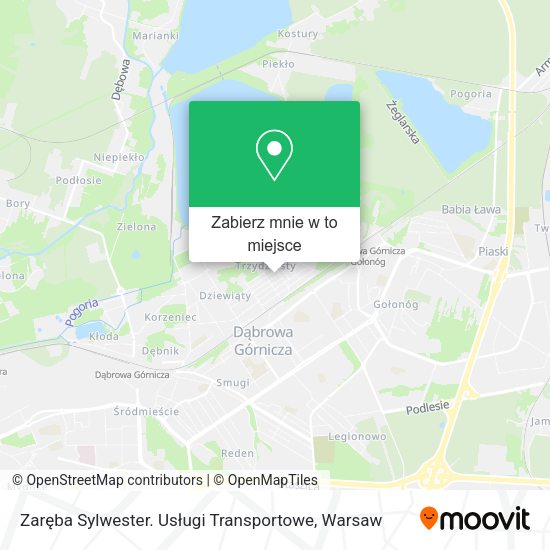 Mapa Zaręba Sylwester. Usługi Transportowe