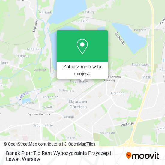 Mapa Banak Piotr Tip Rent Wypozyczalnia Przyczep i Lawet