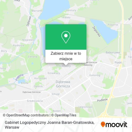 Mapa Gabinet Logopedyczny Joanna Baran-Gnatowska