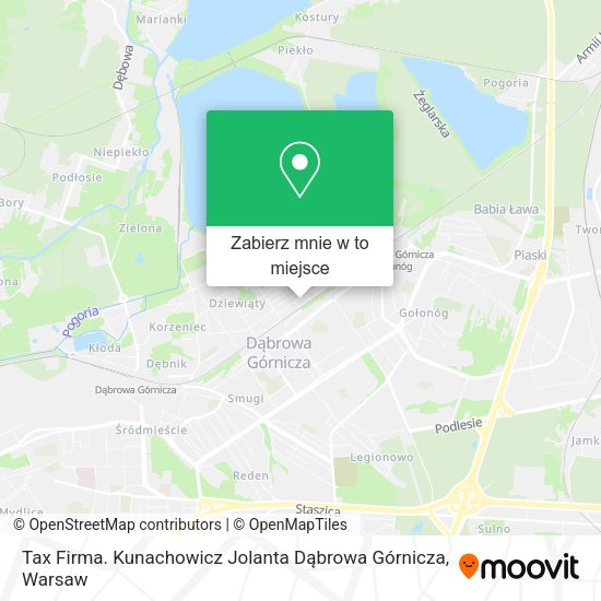 Mapa Tax Firma. Kunachowicz Jolanta Dąbrowa Górnicza