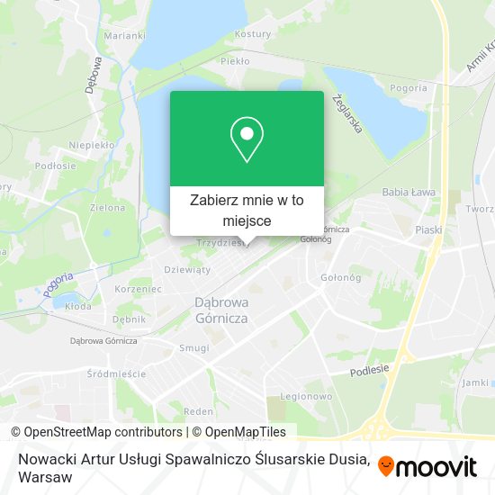 Mapa Nowacki Artur Usługi Spawalniczo Ślusarskie Dusia