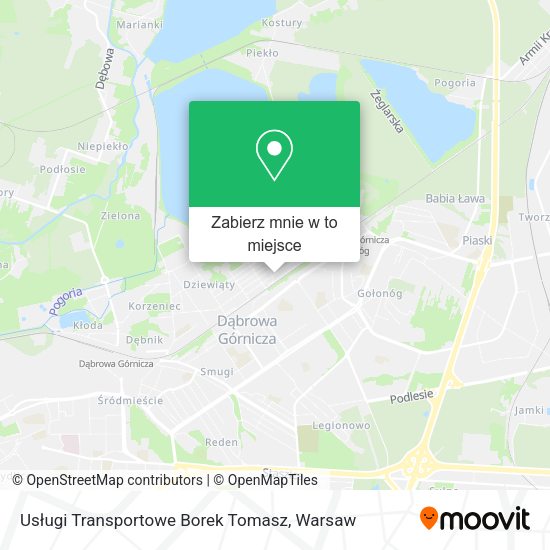 Mapa Usługi Transportowe Borek Tomasz