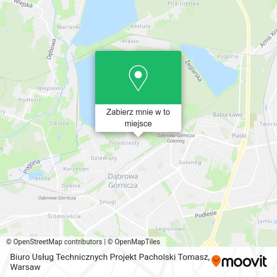 Mapa Biuro Usług Technicznych Projekt Pacholski Tomasz