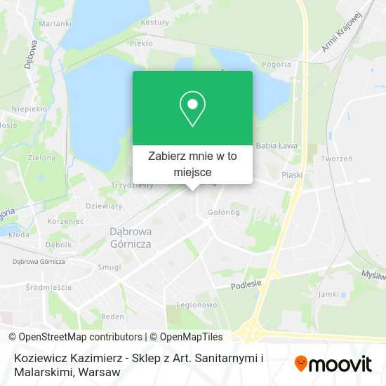 Mapa Koziewicz Kazimierz - Sklep z Art. Sanitarnymi i Malarskimi