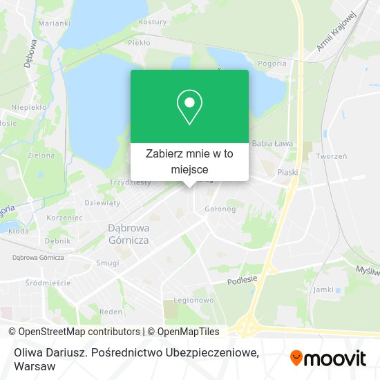 Mapa Oliwa Dariusz. Pośrednictwo Ubezpieczeniowe