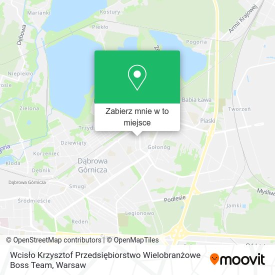 Mapa Wcisło Krzysztof Przedsiębiorstwo Wielobranżowe Boss Team