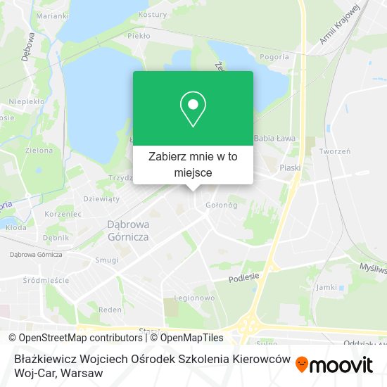 Mapa Błażkiewicz Wojciech Ośrodek Szkolenia Kierowców Woj-Car