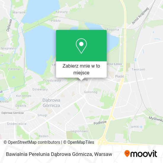 Mapa Bawialnia Perelunia Dąbrowa Górnicza