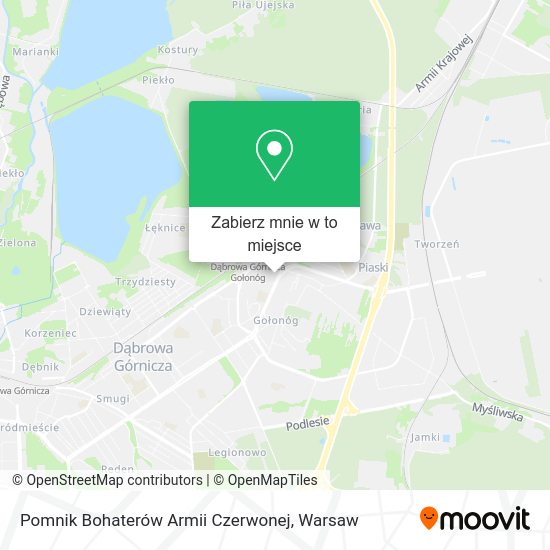 Mapa Pomnik Bohaterów Armii Czerwonej