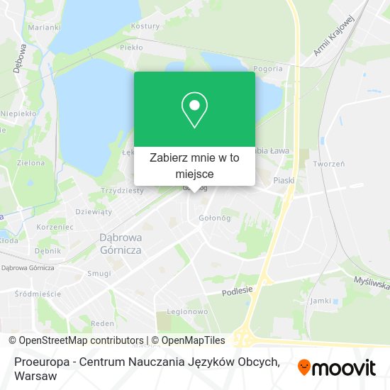 Mapa Proeuropa - Centrum Nauczania Języków Obcych