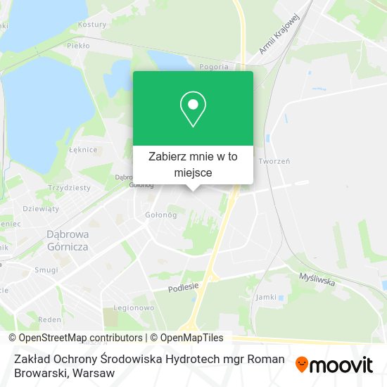 Mapa Zakład Ochrony Środowiska Hydrotech mgr Roman Browarski