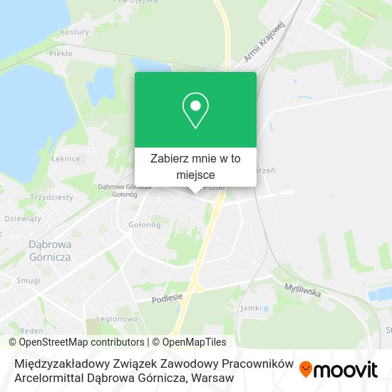 Mapa Międzyzakładowy Związek Zawodowy Pracowników Arcelormittal Dąbrowa Górnicza