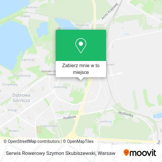 Mapa Serwis Rowerowy Szymon Skubiszewski