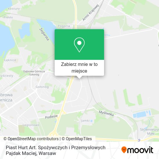 Mapa Piast Hurt Art. Spożywczych i Przemysłowych Pajdak Maciej