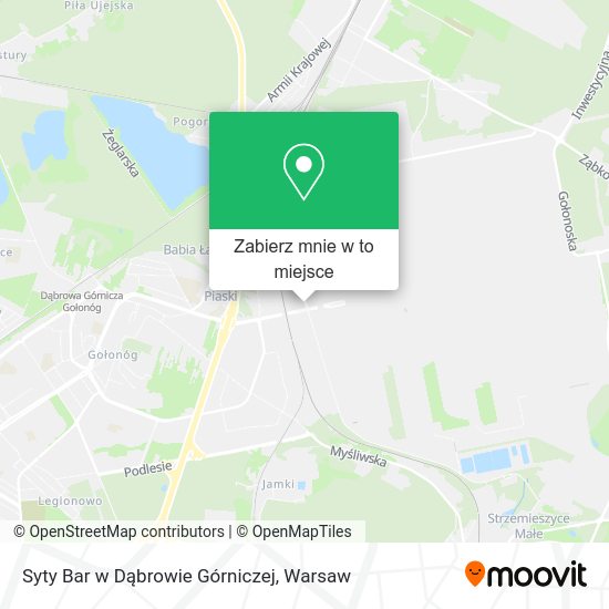 Mapa Syty Bar w Dąbrowie Górniczej