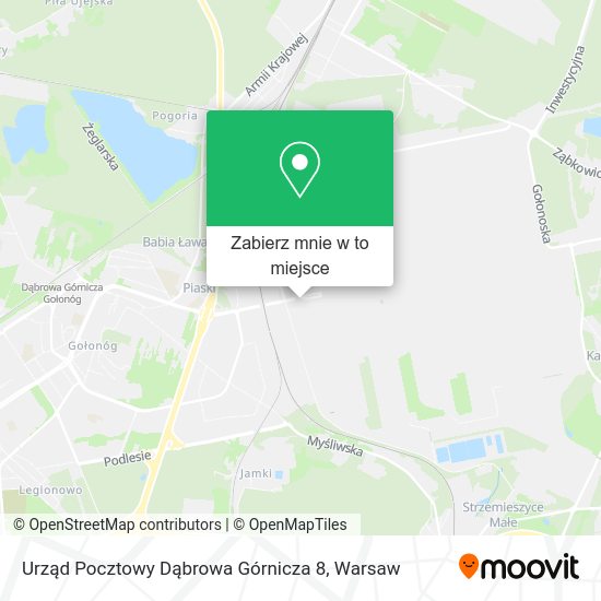 Mapa Urząd Pocztowy Dąbrowa Górnicza 8