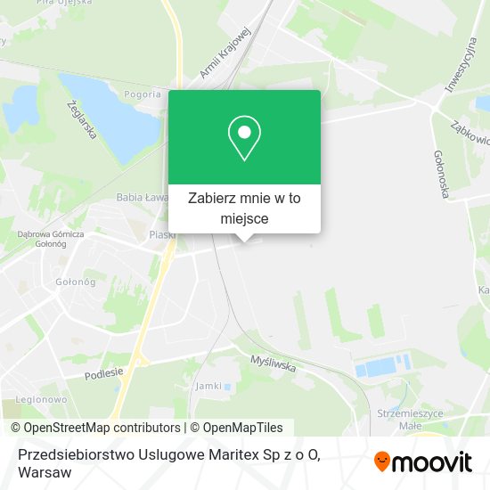 Mapa Przedsiebiorstwo Uslugowe Maritex Sp z o O