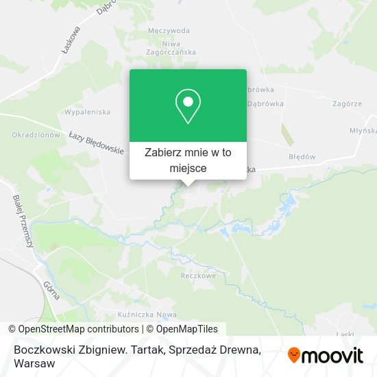 Mapa Boczkowski Zbigniew. Tartak, Sprzedaż Drewna