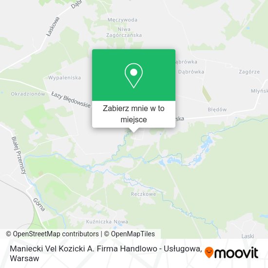 Mapa Maniecki Vel Kozicki A. Firma Handlowo - Usługowa