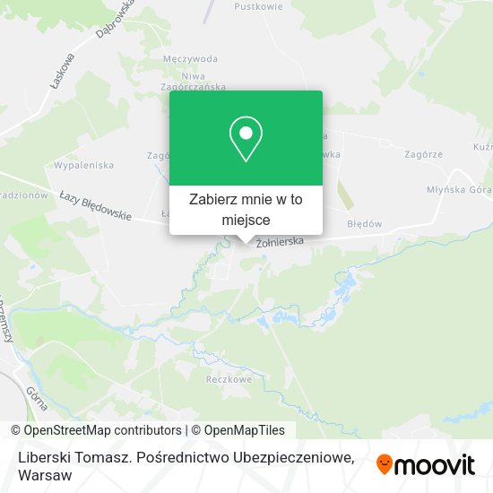 Mapa Liberski Tomasz. Pośrednictwo Ubezpieczeniowe