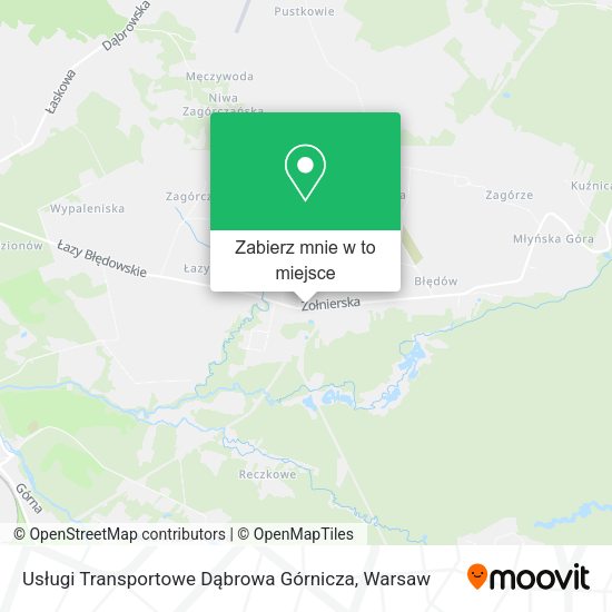 Mapa Usługi Transportowe Dąbrowa Górnicza