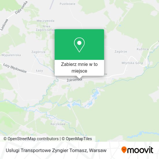 Mapa Usługi Transportowe Zyngier Tomasz