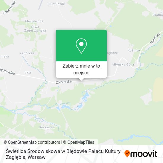 Mapa Świetlica Środowiskowa w Błędowie Pałacu Kultury Zagłębia