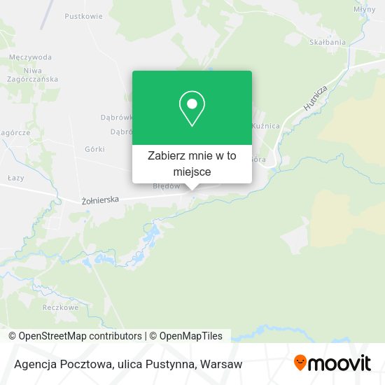 Mapa Agencja Pocztowa, ulica Pustynna