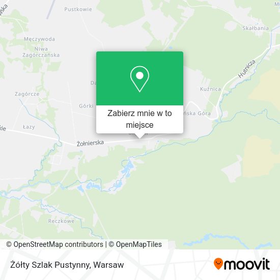 Mapa Żółty Szlak Pustynny